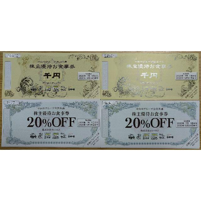 ヨシックス 株主優待 6000円分+20%OFF券(最短2020年9月末期限)