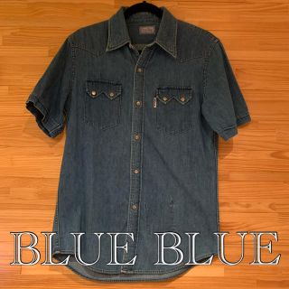 ハリウッドランチマーケット(HOLLYWOOD RANCH MARKET)の【値下げ】 BLUE BLUE ブルーブルー　デニムシャツ　レア ヴィンテージ(シャツ)