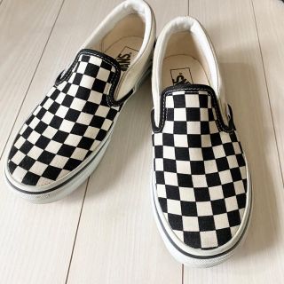 ヴァンズ(VANS)のvans スリッポン チェッカー(スニーカー)