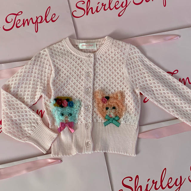 Shirley Temple(シャーリーテンプル)のシャーリーテンプル🎀ねこちゃんカーディガン 110 キッズ/ベビー/マタニティのキッズ服女の子用(90cm~)(カーディガン)の商品写真