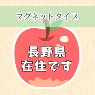 【長野県　りんごver】県内在住 / 県外ナンバー　マグネットステッカー(車外アクセサリ)