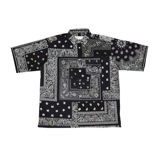 MIYAGI HIDETAKA bandanna shirt BLACK