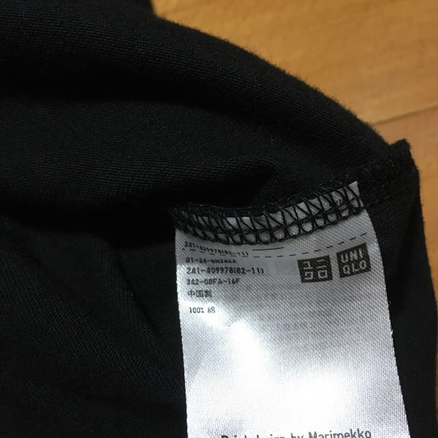 UNIQLO(ユニクロ)の〔値下げ♫〕ユニクロ　UNIQLO  マリメッコ　コラボTシャツ　ブラック XL レディースのトップス(Tシャツ(半袖/袖なし))の商品写真