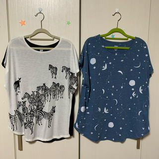 グラニフ(Design Tshirts Store graniph)のグラニフ レディース トップス ２枚セット(Tシャツ(半袖/袖なし))