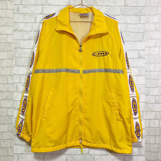 CRU(クルー)の【CRU】クルー USA製 トラックジャケット ビッグロゴ刺繍  美色/XL相当 メンズのトップス(ジャージ)の商品写真