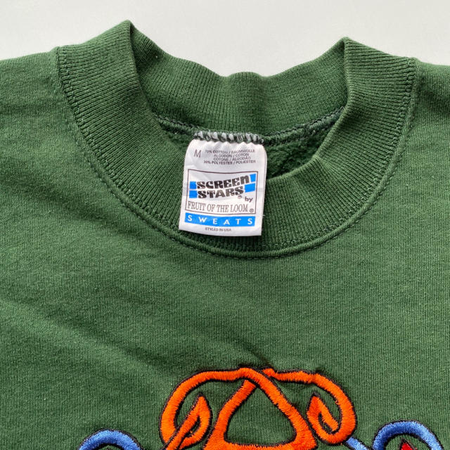 Champion(チャンピオン)の90s 海外古着　フルーツオブザルーム　グリーンヴィンテージスウェット　カーキ　 メンズのトップス(スウェット)の商品写真