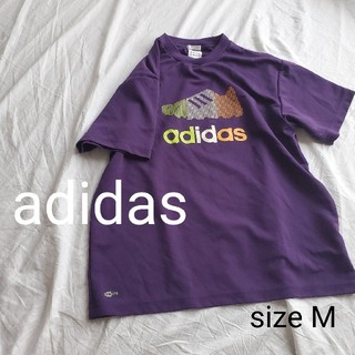 アディダス(adidas)のアディダス　パープル　トレーニングTシャツ　M(トレーニング用品)