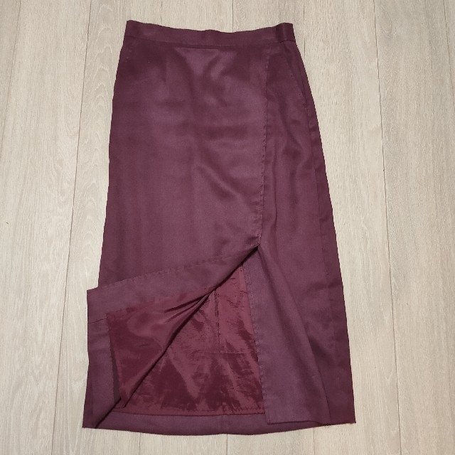 Rouge vif(ルージュヴィフ)の【mrsy様専用】Rouge vif スエードタイトスカート＊ベリーピンク レディースのスカート(ロングスカート)の商品写真