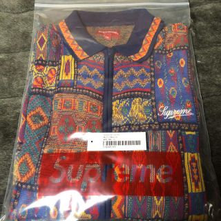 シュプリーム(Supreme)のsupreme patchwork knit zip up polo(ポロシャツ)