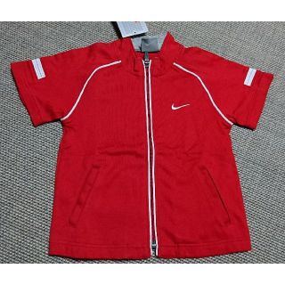 ナイキ(NIKE)のNIKE ﾅｲｷ 半袖 ジップアップ 90 赤 レッド 上着 ジャケット(ジャケット/上着)