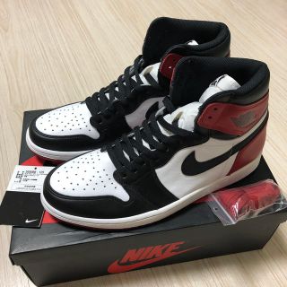 ナイキ(NIKE)のAIR JORDAN 1 つま黒　29 us11(スニーカー)