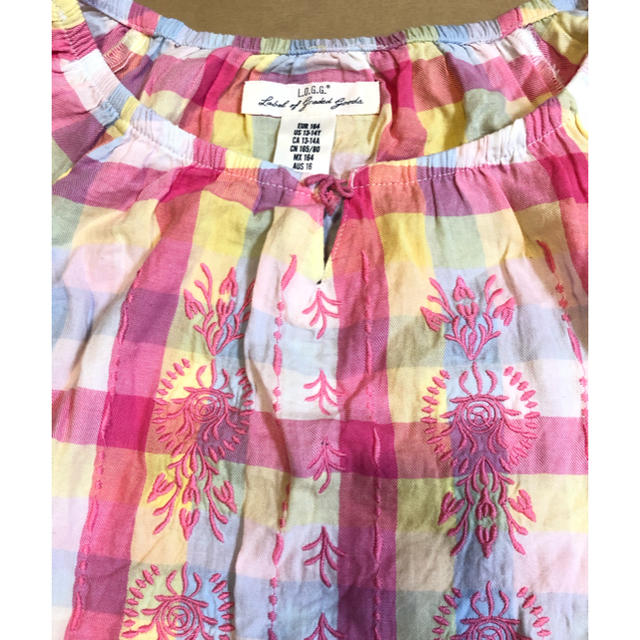 H&M(エイチアンドエム)の［美品］H &M チェックブラウス キッズ/ベビー/マタニティのキッズ服女の子用(90cm~)(ブラウス)の商品写真