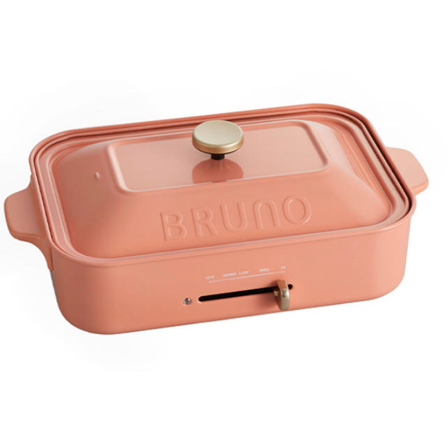 ♡新品未使用♡BRUNO コンパクトホットプレート コーラルピンク