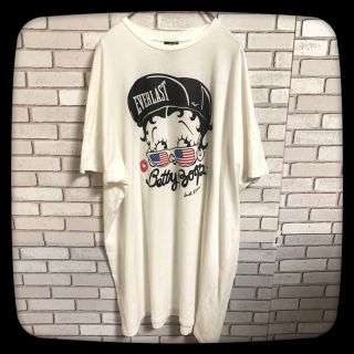 ベティちゃん　オーバーサイズ　Tシャツ　ゆるだぼ　ホワイト　ワンピース(Tシャツ/カットソー(半袖/袖なし))