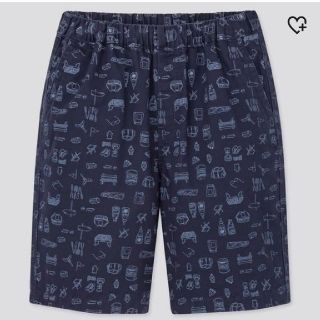 ユニクロ(UNIQLO)の【新品】KIDS イージーショートパンツ ネイビー ハーフパンツ(パンツ/スパッツ)