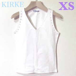 スライ(SLY)の【XSサイズ】KIRKE（キルケ）クリスタルvネックノースリーブトップス(カットソー(半袖/袖なし))