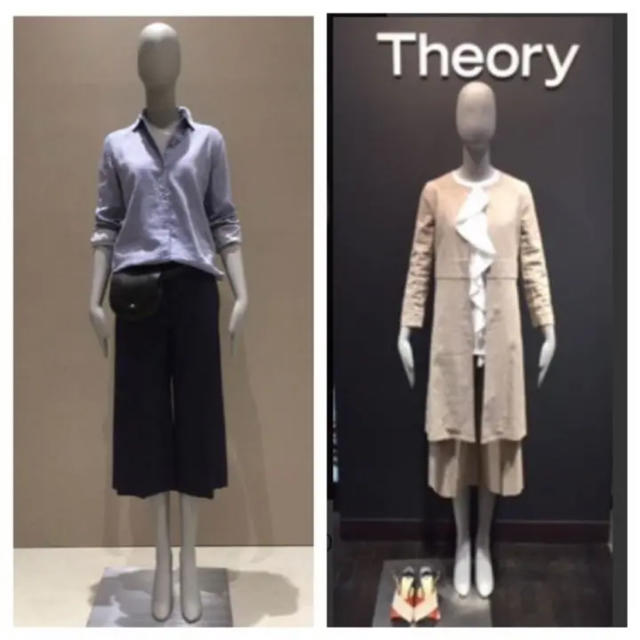 theory(セオリー)のセオリー☆theory☆リネン☆クロップド パンツ☆2016SS☆ピンク☆ワイド レディースのパンツ(クロップドパンツ)の商品写真