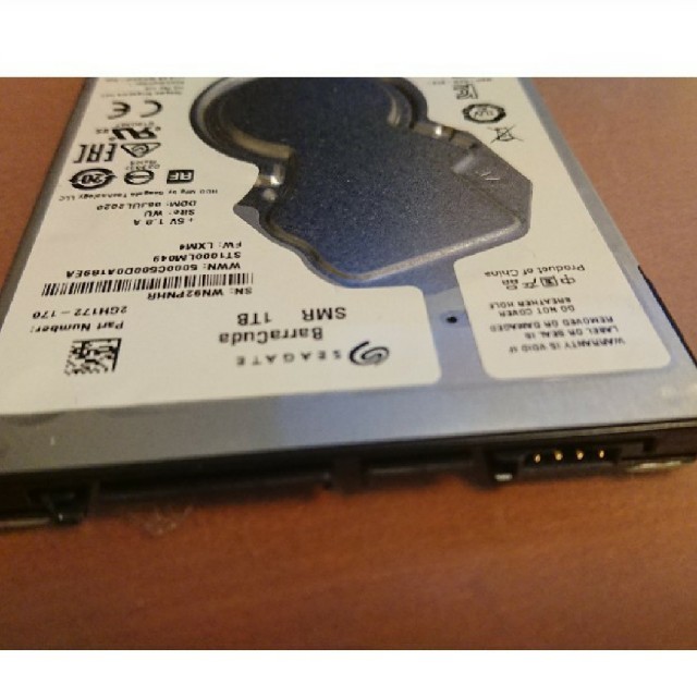 【キャンセル分】SEAGATE HDD 2.5インチ　7mm 1