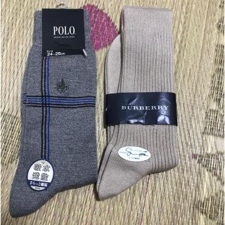 バーバリー(BURBERRY)のPOLOとBurberry  の靴下　２足セット　未着用(ソックス)