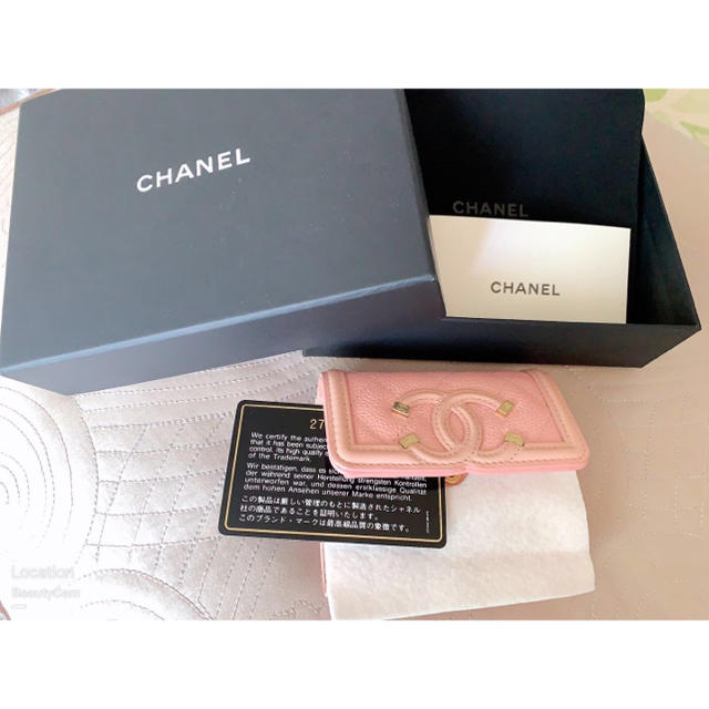 銀座専門店購入CHANEL 新品 CCブリグリー スモールウォレット 3折財布