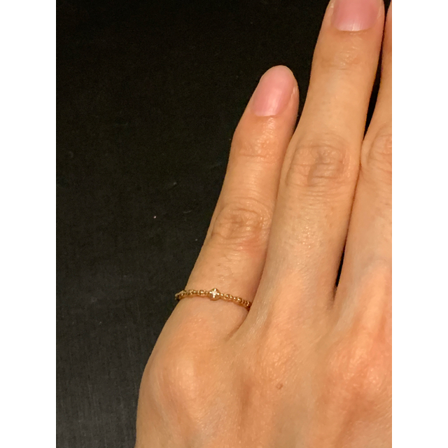 NOJESS(ノジェス)の美品　5号　ノジェス　華奢なイエローゴールドリング　指輪 レディースのアクセサリー(リング(指輪))の商品写真