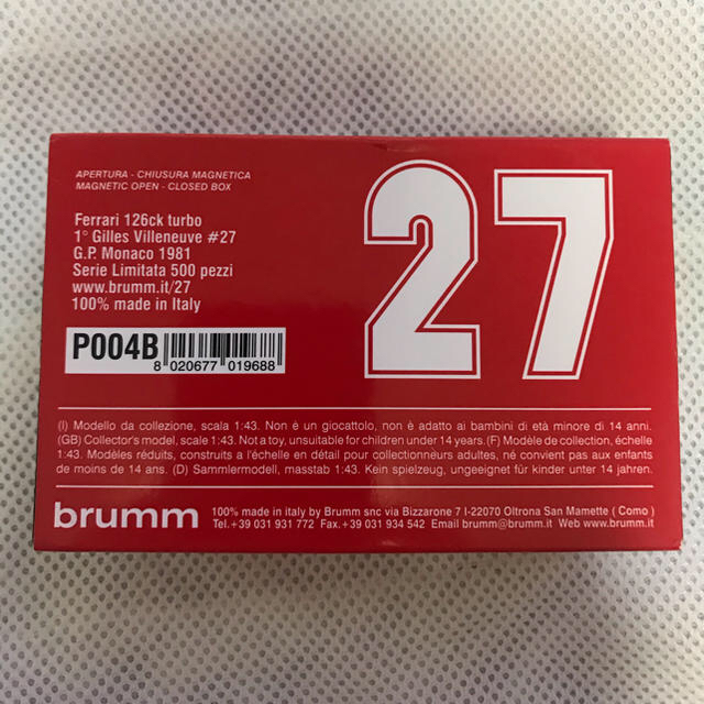 Ferrari 126ck turbo  1/43 brumm ブルム 限定品 3