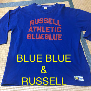 ブルーブルー(BLUE BLUE)のBLUE BLUE&RUSSELL 7分袖Tシャツ 即購入可☆(Tシャツ/カットソー(七分/長袖))