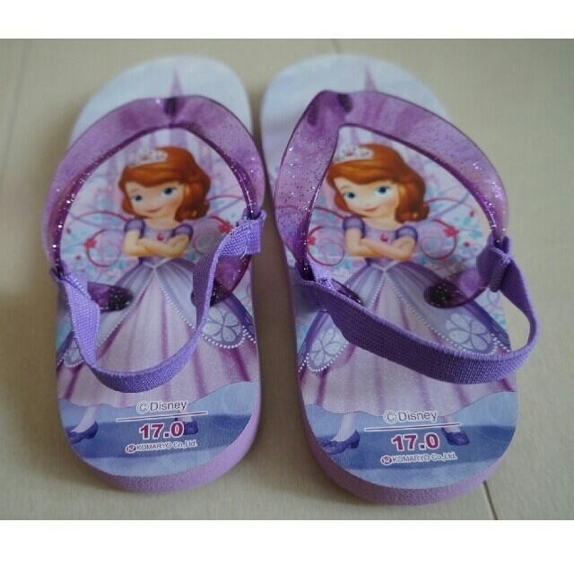 Disney(ディズニー)のビーチサンダル 女の子 17.0 キッズ/ベビー/マタニティのキッズ靴/シューズ(15cm~)(サンダル)の商品写真