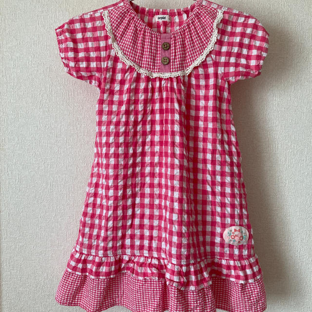 ギンガムチェック　キッズワンピース キッズ/ベビー/マタニティのキッズ服女の子用(90cm~)(ワンピース)の商品写真