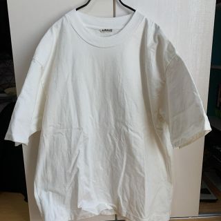 コモリ(COMOLI)のAURALEE STAND-UP T SHIRTS 20ss サイズ3 白(Tシャツ/カットソー(半袖/袖なし))