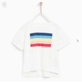 ザラキッズ(ZARA KIDS)の新品未使用★ ZARA ザラ　マリブ　Tシャツ　白　ZARAKIDS ザラキッズ(Tシャツ(半袖/袖なし))