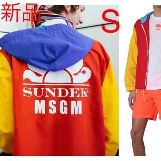 エムエスジイエム(MSGM)の新品 MSGM SUNDEK ロゴマウンテンパーカー マルチカラー (マウンテンパーカー)