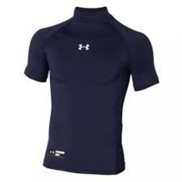 UNDER ARMOUR(アンダーアーマー)の[半額以下]ヒートギアアーマーコンプレッションショートスリーブモック 140 キッズ/ベビー/マタニティのキッズ服男の子用(90cm~)(Tシャツ/カットソー)の商品写真