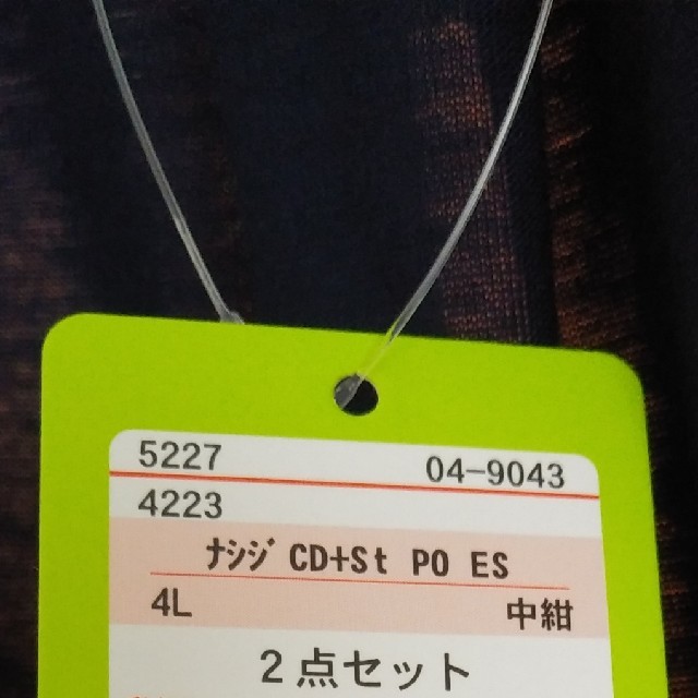 しまむら(シマムラ)のストライプシフォンプルオーバー🎇大きいサイズ レディースのトップス(カットソー(半袖/袖なし))の商品写真