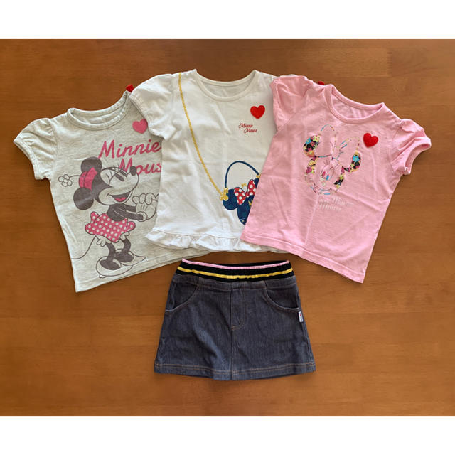 ベルメゾン(ベルメゾン)のディズニー　Tシャツ＆スカート　（サイズ100センチ） キッズ/ベビー/マタニティのキッズ服女の子用(90cm~)(Tシャツ/カットソー)の商品写真