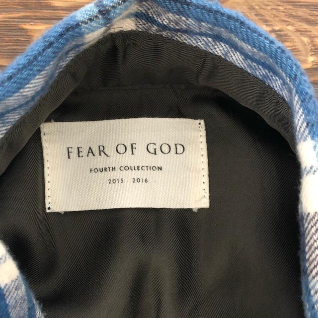 Fear of god 4th 青半袖チェックシャツ 2