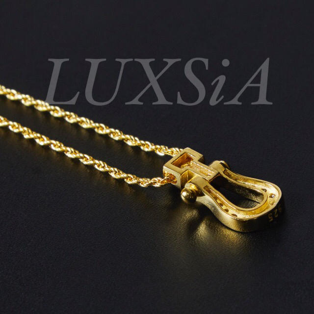 22K GOLD plating ホースシューネックレス 蹄鉄 ゴールド 925 - ネックレス