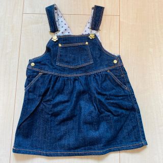 プチバトー(PETIT BATEAU)のプチバトー　女の子デニムスカート　（80㎝）(ロンパース)