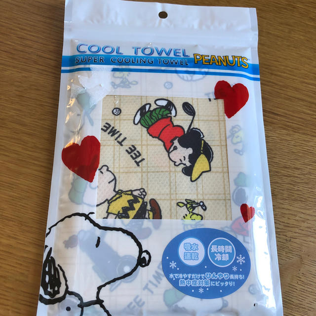 SNOOPY(スヌーピー)のスヌーピー ゴルフ柄 クールタオル エンタメ/ホビーのアニメグッズ(タオル)の商品写真