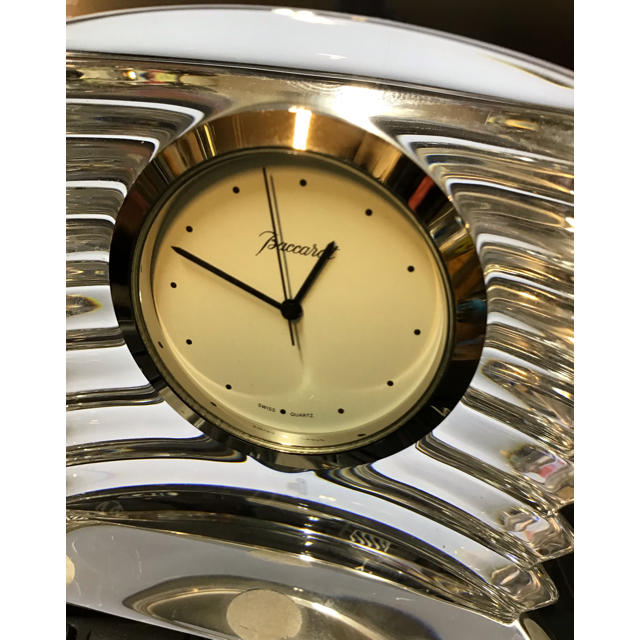 Baccarat(バカラ)の本物バカラ置き時計透明 インテリア/住まい/日用品のインテリア小物(置時計)の商品写真