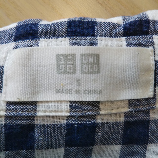 UNIQLO(ユニクロ)のUNIQLO 麻100% チェックシャツ レディースのトップス(シャツ/ブラウス(長袖/七分))の商品写真