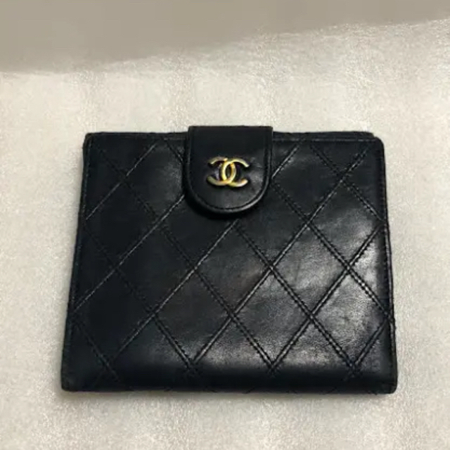 CHANEL(シャネル)のCHANEL シャネル Wホック財布 ビコローレ 黒 レディースのファッション小物(財布)の商品写真