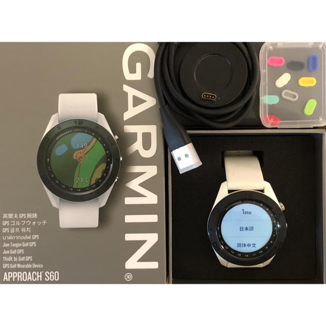 GARMIN(ガーミン)の【フィット様専用】ガーミンゴルフ用ウォッチ　アプローチ　S60 ホワイト スポーツ/アウトドアのゴルフ(その他)の商品写真