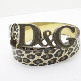 ディーアンドジー(D&G)のディーアンドジー ベルト 85/34美品  豹柄(ベルト)