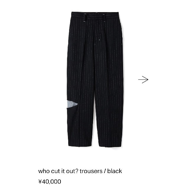 soduk スラックス who cut it？ trousers /blackのサムネイル