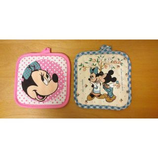 ディズニー(Disney)のDisney 　ミッキー＆ミニー　鍋つかみ　（２点）(テーブル用品)