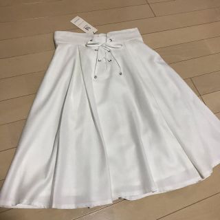 ミッシュマッシュ(MISCH MASCH)の新品タグ付き♡ミッシュマッシュ　フレアスカート レースアップ  ロングスカート(ひざ丈スカート)