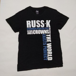 ラスケー(RUSS・K)の半袖Tシャツ　メンズ　ブラック　サイズL　RASSK(ラスケー)(Tシャツ/カットソー(半袖/袖なし))
