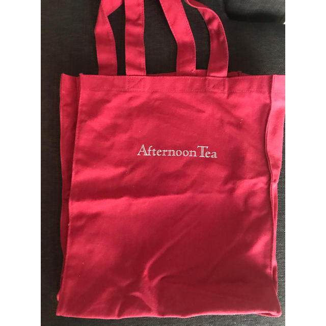 AfternoonTea(アフタヌーンティー)の未使用　アフタヌーンティー　トートバッグ エコバッグ　赤　オレンジ　バッグ　A4 レディースのバッグ(エコバッグ)の商品写真