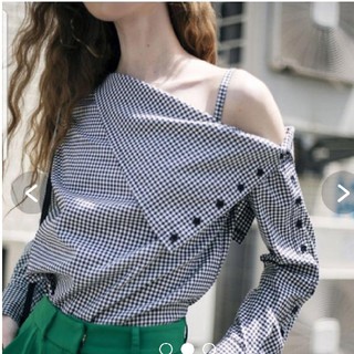 アメリヴィンテージ(Ameri VINTAGE)の新品  ameri check one shoulder shirt(シャツ/ブラウス(長袖/七分))